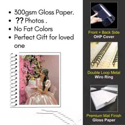 Personalized Photo Album for Couples | Custom Spiral Memory Book Gift