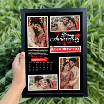Customized Photo Frame✨with calander🗓️ & Multiple Photos | Personalized Couple Gift 🎁