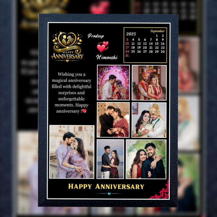 Customized Photo Frame✨with calander🗓️ & Multiple Photos | Personalized Couple Gift 🎁
