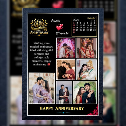 Customized Photo Frame✨with calander🗓️ & Multiple Photos | Personalized Couple Gift 🎁