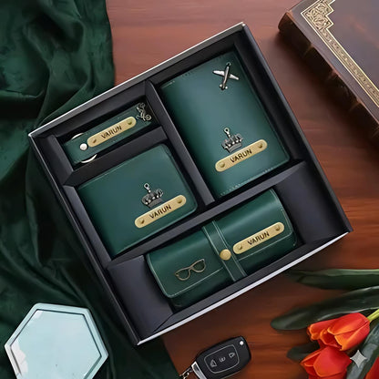 Personalized Men's Gift Hampers & Custom Combo Sets – Luxury Name Engraved Wallets, Passport Covers, Keychains & Photo Wallets