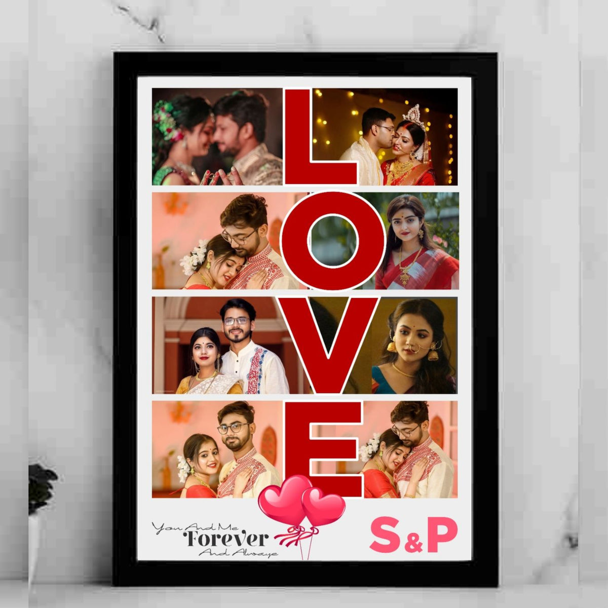 Customized Photo Frame✨with calander🗓️ & Multiple Photos | Personalized Couple Gift 🎁