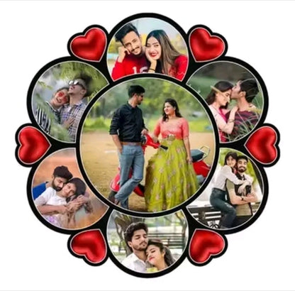 Personalized Custom Photo Wall Clock with Multiple Photos | Acrylic Sublimation Clock for Home & Gift 🎁