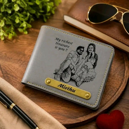 Personalized Men's Gift Hampers & Custom Combo Sets – Luxury Name Engraved Wallets, Passport Covers, Keychains & Photo Wallets