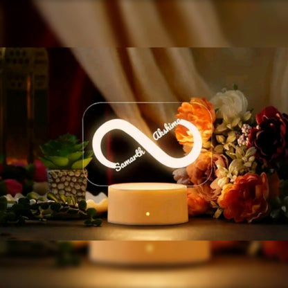 Personalized LED Acrylic Name Plate | Custom Couple Gift & Anniversary Decor