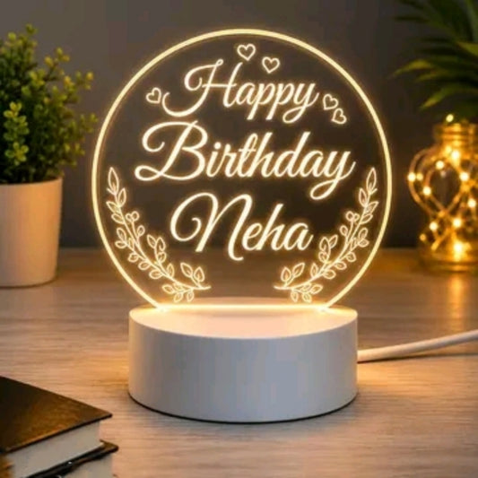 Personalized LED Acrylic Name Plate | Custom Couple Gift & Anniversary Decor