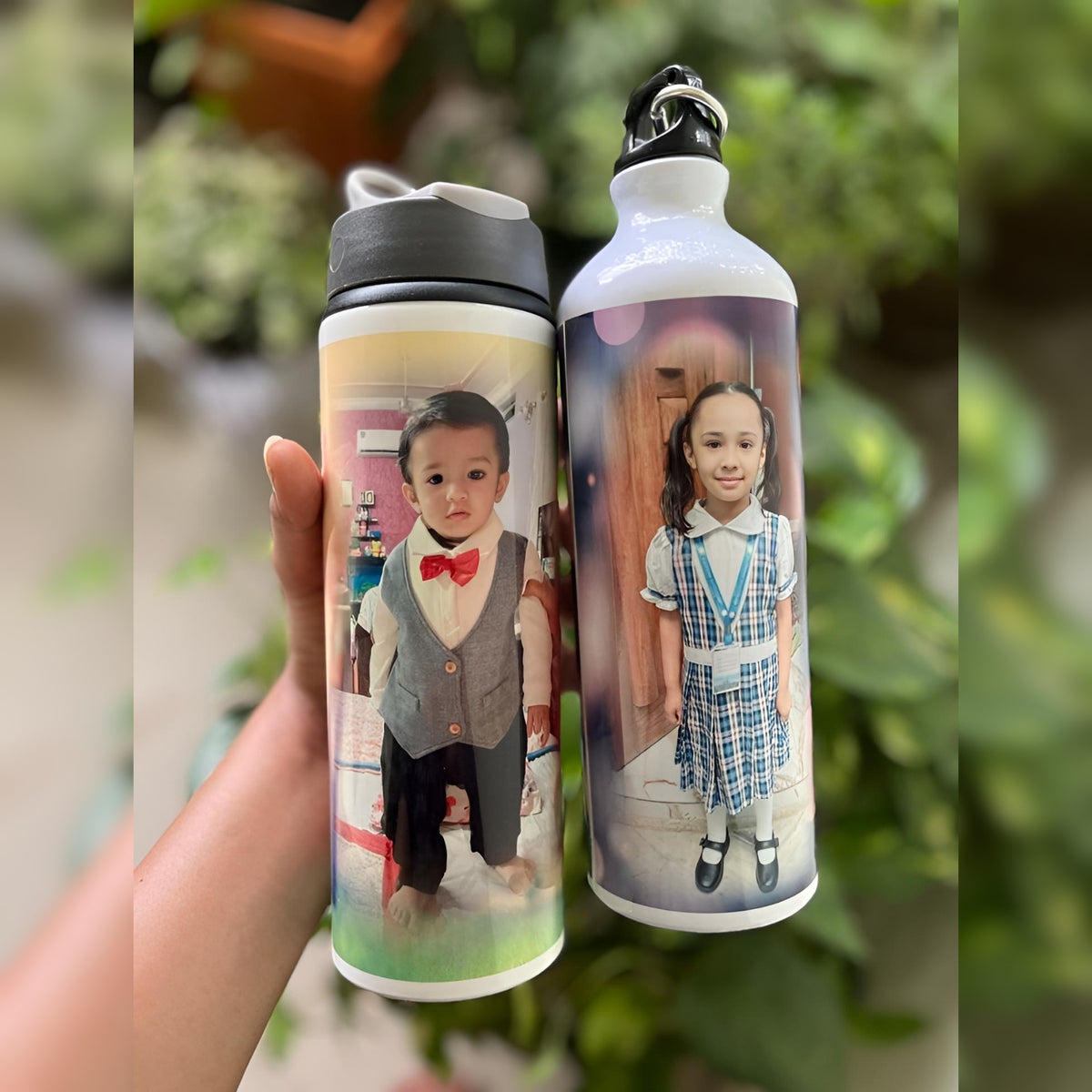 Customized Photo Printed Sipper Bottle✨ with Carabiner Hook🪝| Personalised Metal Water Bottle for Gifts 🎁