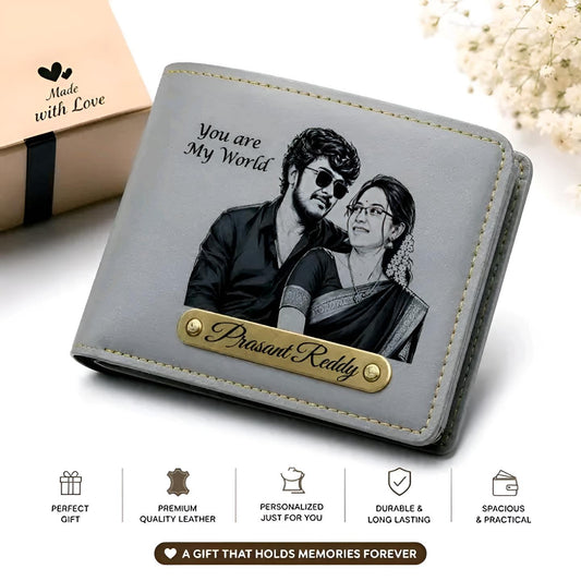 Personalized Men's Gift Hampers & Custom Combo Sets – Luxury Name Engraved Wallets, Passport Covers, Keychains & Photo Wallets