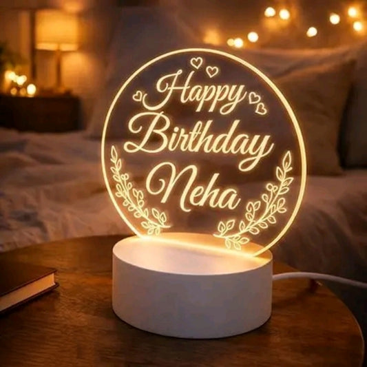Personalized LED Acrylic Name Plate | Custom Couple Gift & Anniversary Decor