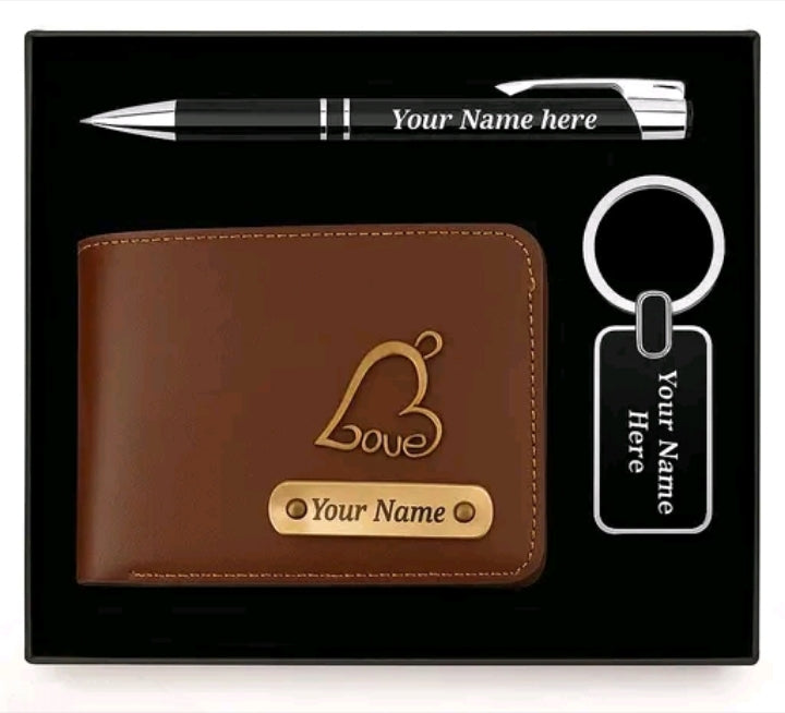Personalized Men's Gift Hampers & Custom Combo Sets – Luxury Name Engraved Wallets, Passport Covers, Keychains & Photo Wallets