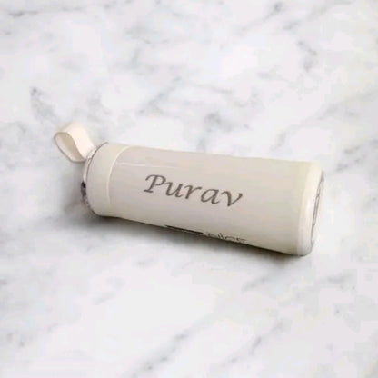 Custom Personalized Water Bottle – LED Temperature Smart Flask, Bamboo Finish & Photo Name Engraved Drinkware