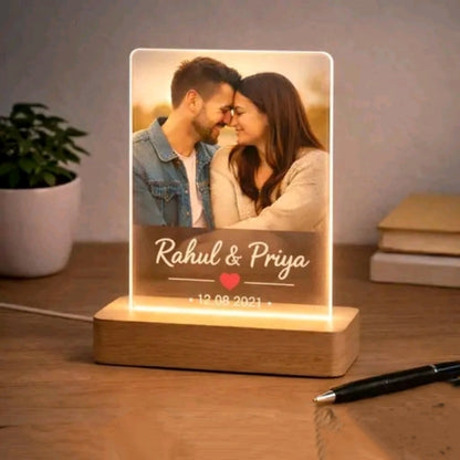 Personalized LED Acrylic Name Plate | Custom Couple Gift & Anniversary Decor