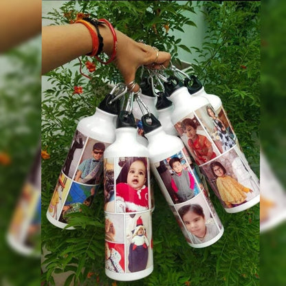 Customized Photo Printed Sipper Bottle✨ with Carabiner Hook🪝| Personalised Metal Water Bottle for Gifts 🎁