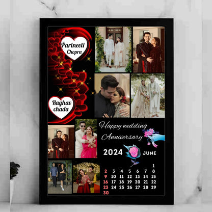 Customized Photo Frame✨with calander🗓️ & Multiple Photos | Personalized Couple Gift 🎁