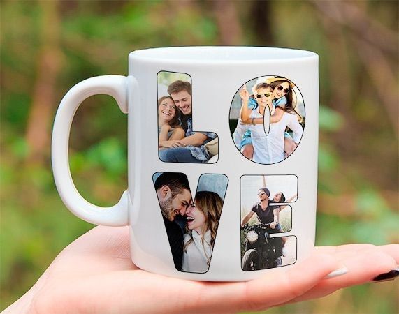 Customized Photo Collage Ceramic Mug | Personalized Gift for Birthday, Anniversary & Couples