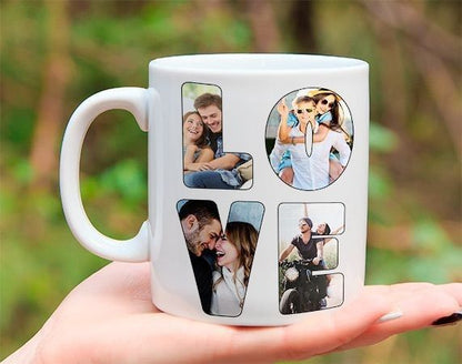 Customized Photo Collage Ceramic Mug | Personalized Gift for Birthday, Anniversary & Couples