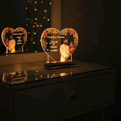 Personalized LED Acrylic Name Plate | Custom Couple Gift & Anniversary Decor