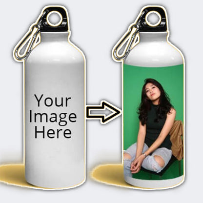 Customized Photo Printed Sipper Bottle✨ with Carabiner Hook🪝| Personalised Metal Water Bottle for Gifts 🎁