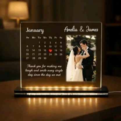 Personalized LED Acrylic Name Plate | Custom Couple Gift & Anniversary Decor