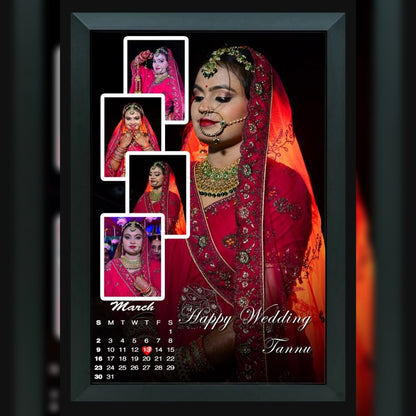 Customized Photo Frame✨with calander🗓️ & Multiple Photos | Personalized Couple Gift 🎁